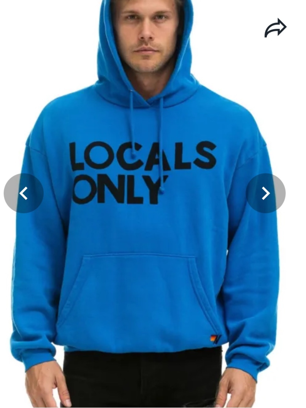 LOCALS ONLY RELAXED PULLOVER HOODIE in Ocean from Aviator Nation